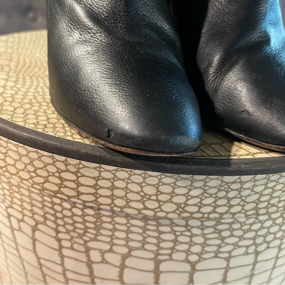 Jimmy Choo | Black Leather Ankle Boots Size: 39 - Picture 9 of 10